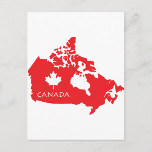 Postal Mapa De Canadá