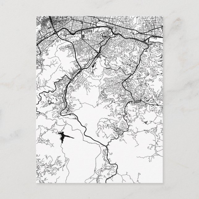 Postal Mapa de Caracas Venezuela (Anverso)