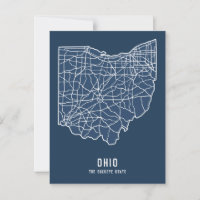 Mapa de carreteras del estado de Ohio en EE. UU. -