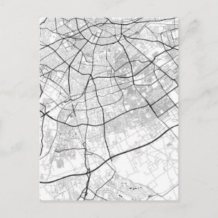 Postal Mapa de Casablanca Marruecos