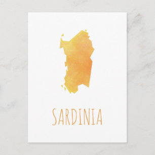 Postal Mapa de Cerdeña