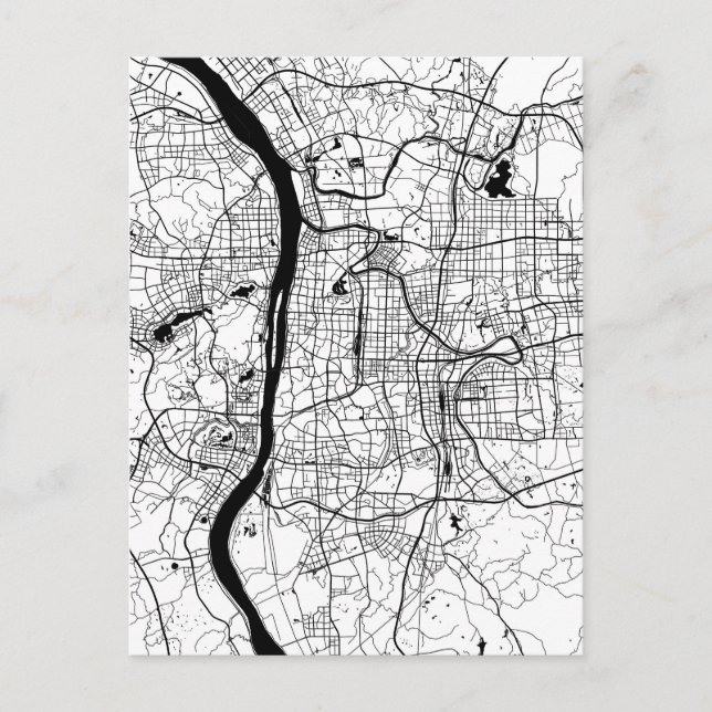 Postal Mapa de Changsha China (Anverso)