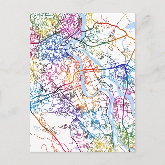 Postal Mapa de Chaozhou China City (Anverso)