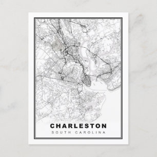 Postal Mapa de Charleston