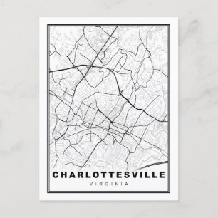 Postal Mapa de Charlottesville
