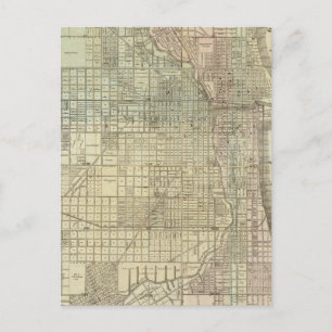 Postal Mapa De Chicago