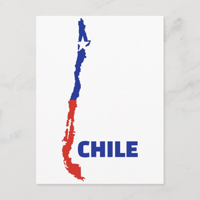 Postal Mapa de Chile (Anverso)