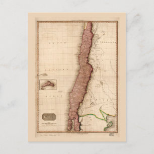 Postal Mapa de Chile (1818)