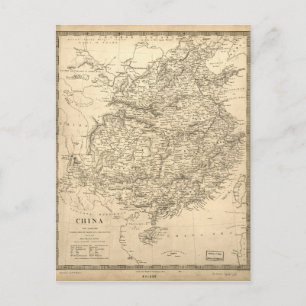 Postal Mapa de China de Jean-Baptiste Du Halde (1710-1718