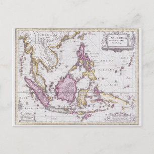 Postal Mapa de China e Indonesia   1710