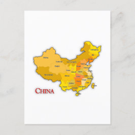 Postal Mapa de china patriótica