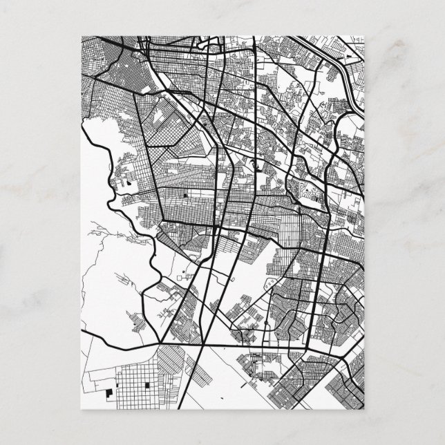 Postal Mapa de Ciudad Juárez México (Anverso)