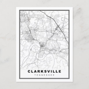 Postal Mapa de Clarksville