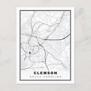 Postal Mapa de Clemson