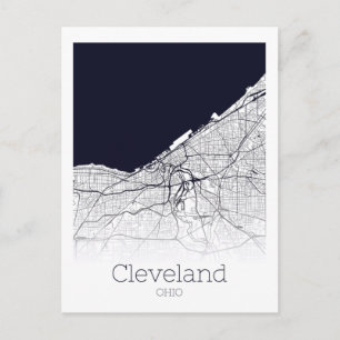 Postal Mapa de Cleveland