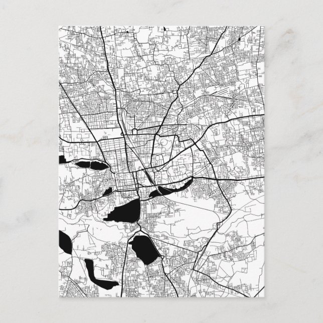 Postal Mapa de Coimbatore Tamil Nadu (Anverso)