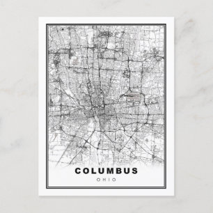 Postal Mapa de Columbus