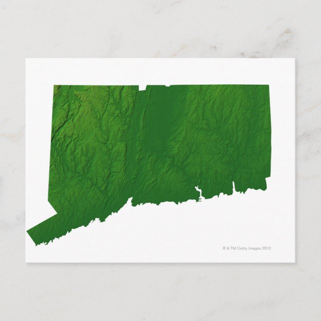 Postal Mapa de Connecticut 2 (Anverso)