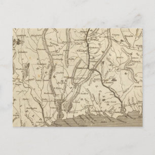 Postal Mapa de Connecticut por Arrowsmith