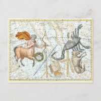 Mapa de constelaciones celestes vintage