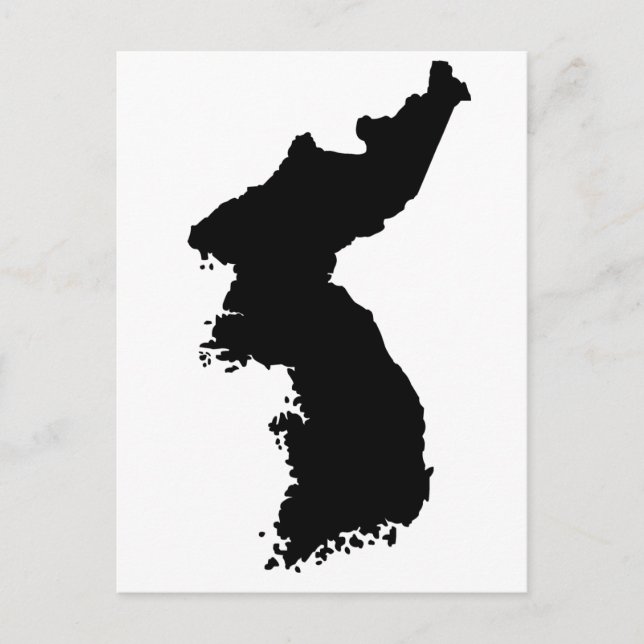 Postal Mapa de Corea (Anverso)