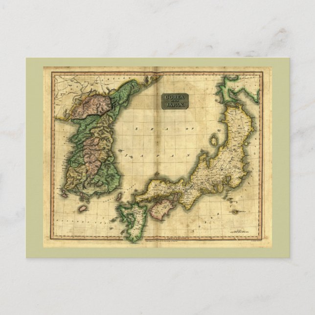 Postal Mapa de Corea y Japón de 1815 (Anverso)
