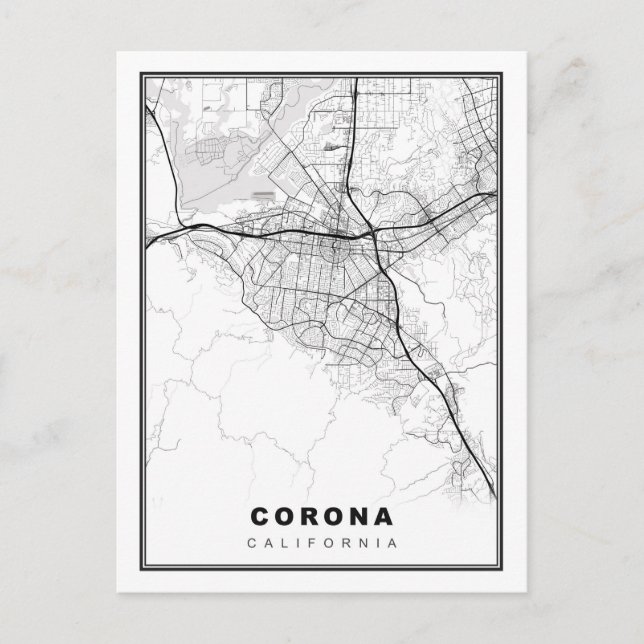 Postal Mapa de Corona (Anverso)