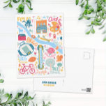 Postal Mapa de cosas favoritas de Cute Ann Arbor Michigan<br><div class="desc">Recuerde su tiempo en Ann Arbor Michigan con esta postal de keepsake! Esta postal ilustrada a mano incluye lugares dignos de nota y eventos de la zona. ¡Sería hermoso enmarcado y colgado en una pared!</div>
