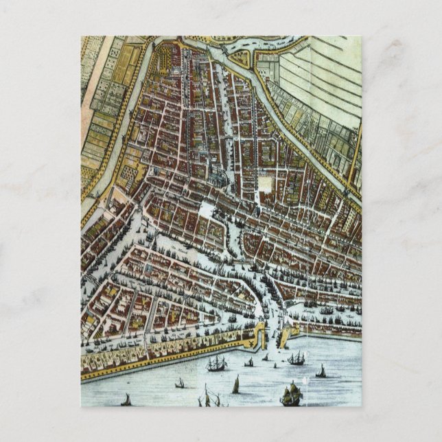 Postal Mapa de cosecha de Rotterdam Países Bajos (1649) (Anverso)