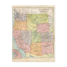 Mapa de cosecha de vacas de Estados Unidos Occiden