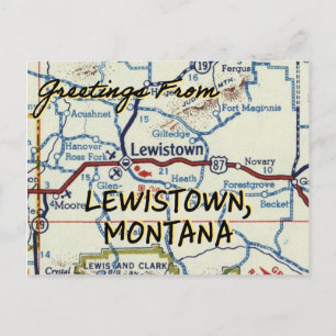 Postal Mapa de cosechas de Lewistown Montana