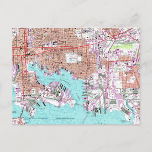 Postal Mapa de cosechas de Maryland Baltimore
