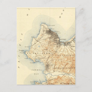 Postal Mapa de cosechas de Monterey Carmel-by-the-Sea Cal