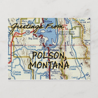 Postal Mapa de cosechas de polson MT