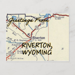 Postal Mapa de cosechas de Riverton Wyoming