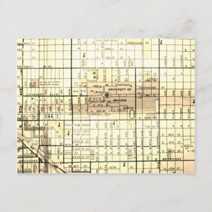 Postal Mapa de cosechas de Tucson, AZ