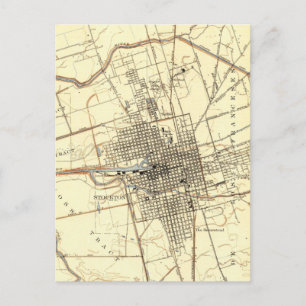 Postal Mapa de cosechas en Stockton California