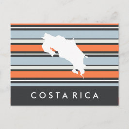 Postal Mapa de Costa Rica: franjas modernas