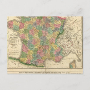 Postal Mapa de Crónica de Francia