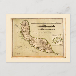 Postal Mapa de Curazao, Antillas Menores (1794)