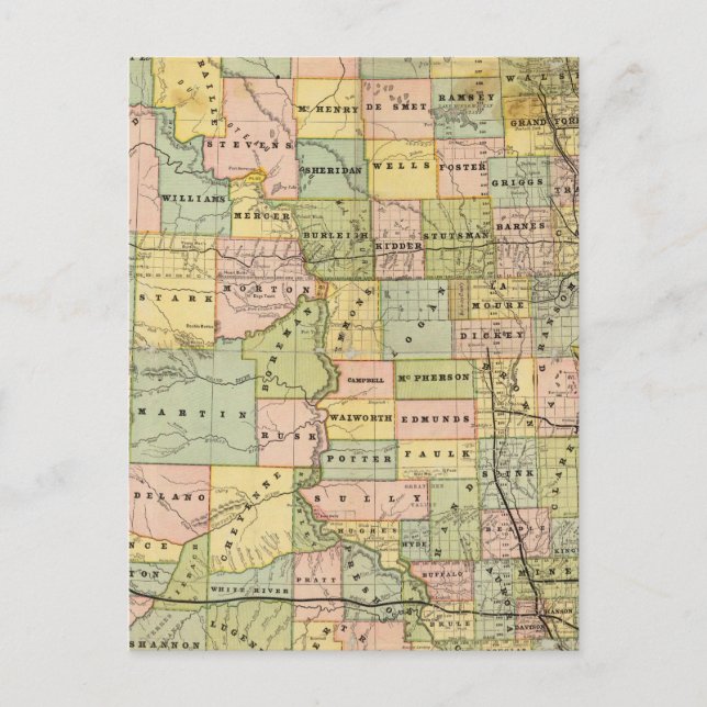 Postal Mapa de Dakar (Anverso)