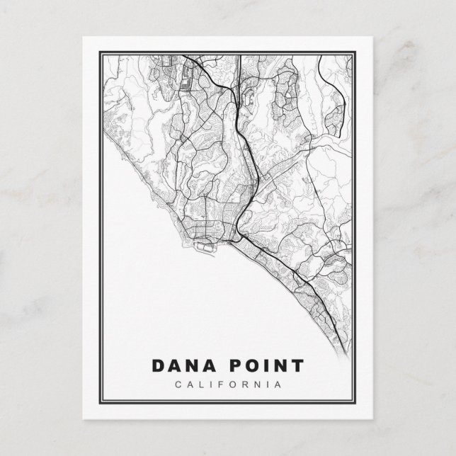 Postal Mapa de Dana Point (Anverso)