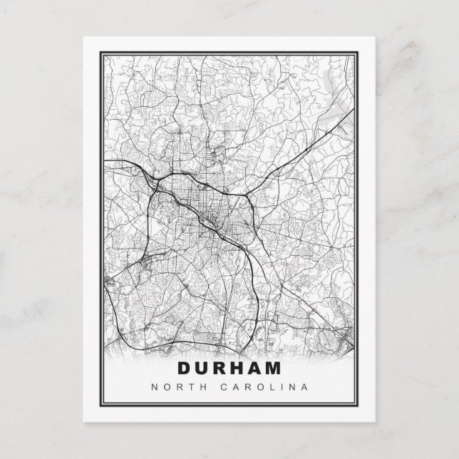 Postal Mapa de Durham (Anverso)
