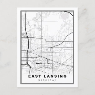 Postal Mapa de East Lansing