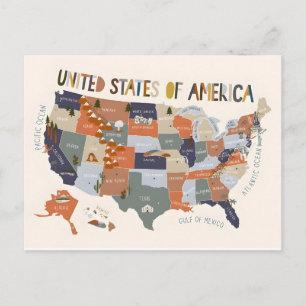 Postal Mapa de EE. UU.