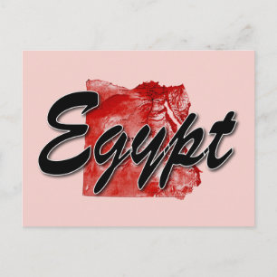 Postal mapa de Egipto