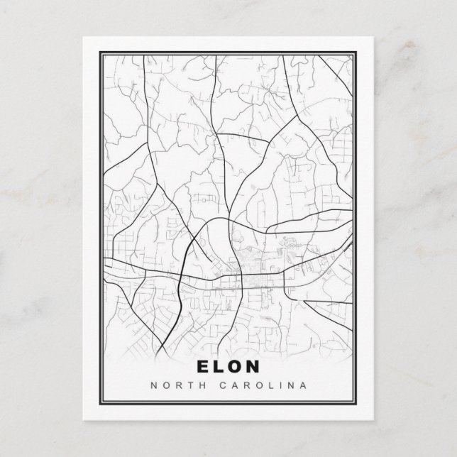 Postal Mapa de Elon (Anverso)