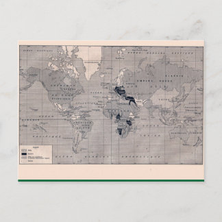 Postal Mapa de época, 1920, Primera Guerra Mundial, frent
