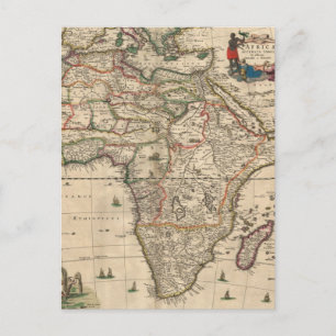 Postal Mapa de época de África (1689)