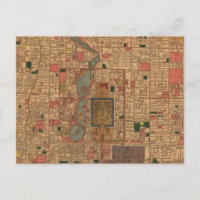 Mapa de época de Beijing China (1914)